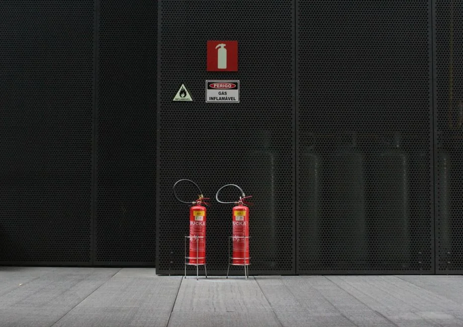 Fire safety equipment on site